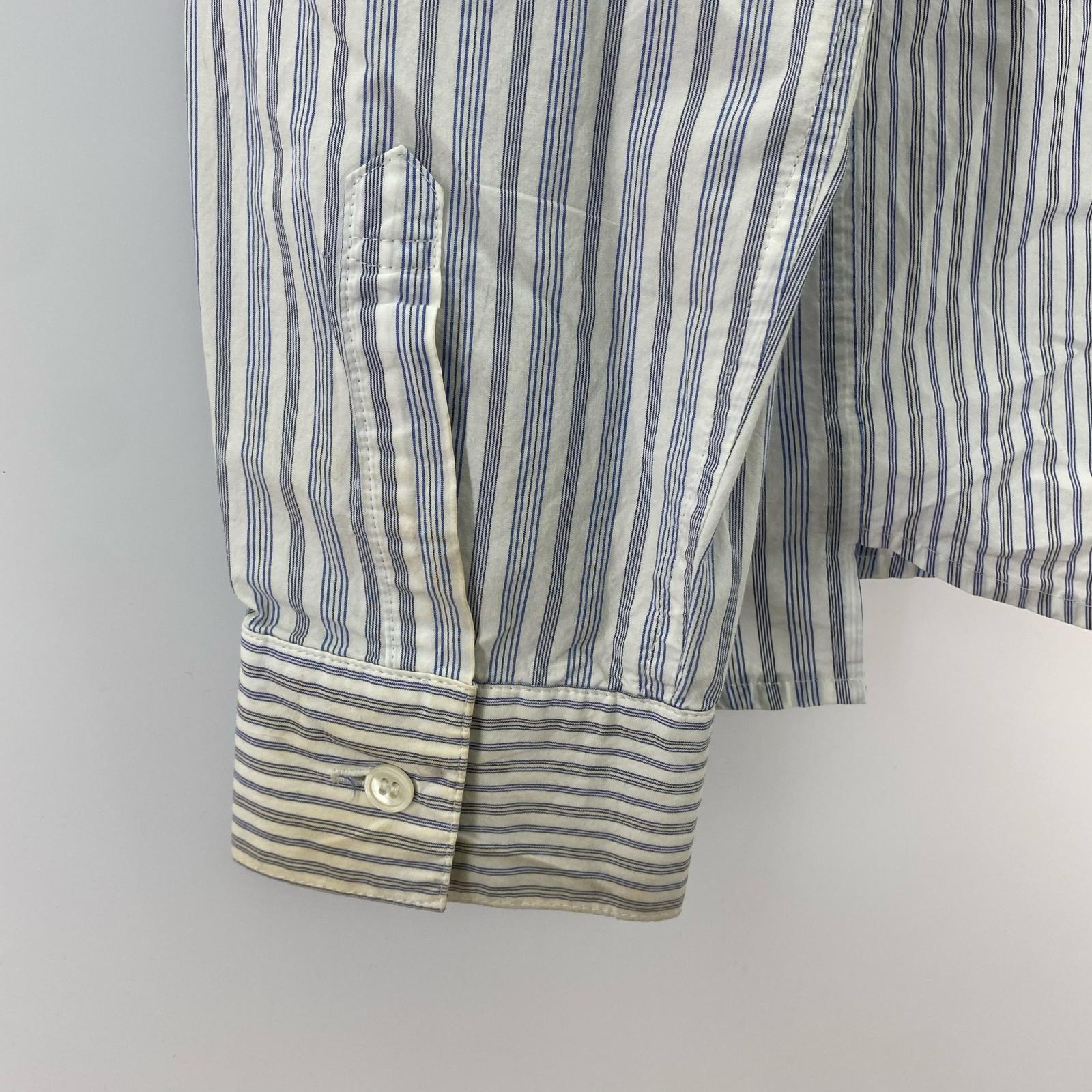 長袖Tシャツ 77CIRCA 再構築 ストライプシャツ ブルー