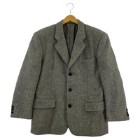 テーラードジャケット COMME des GARCONS HOMME 80s ウッドボタン ツイード アジャスター付3Bジャケット S グレー S グレー