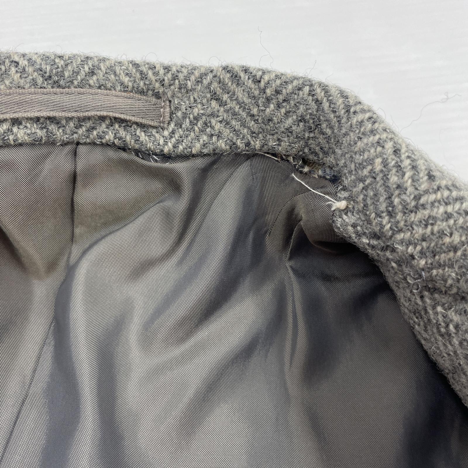 テーラードジャケット COMME des GARCONS HOMME 80s ウッドボタン ツイード アジャスター付3Bジャケット S グレー S グレー