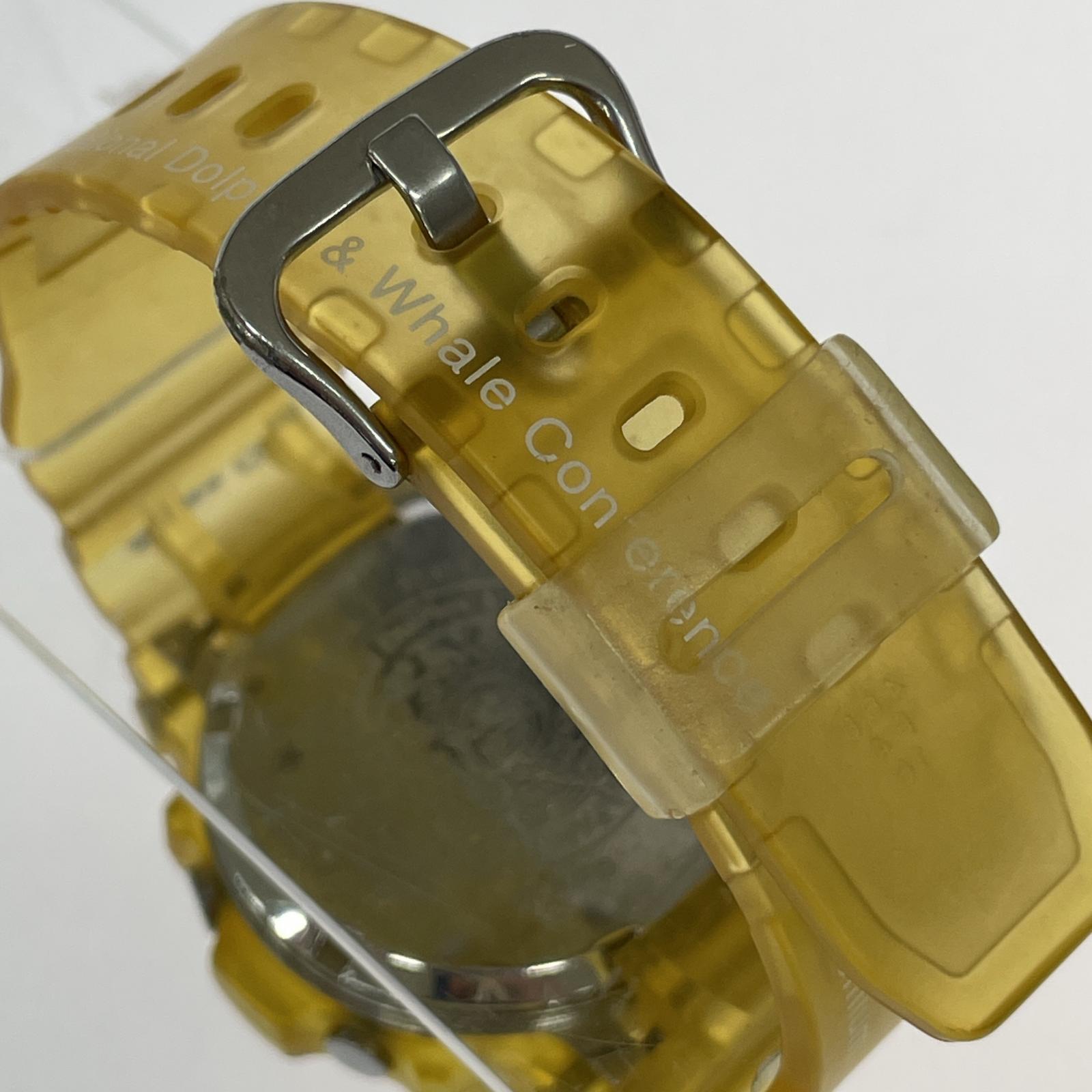 腕時計 デジタル スケルトン イルクジ 黄 DW-9200K