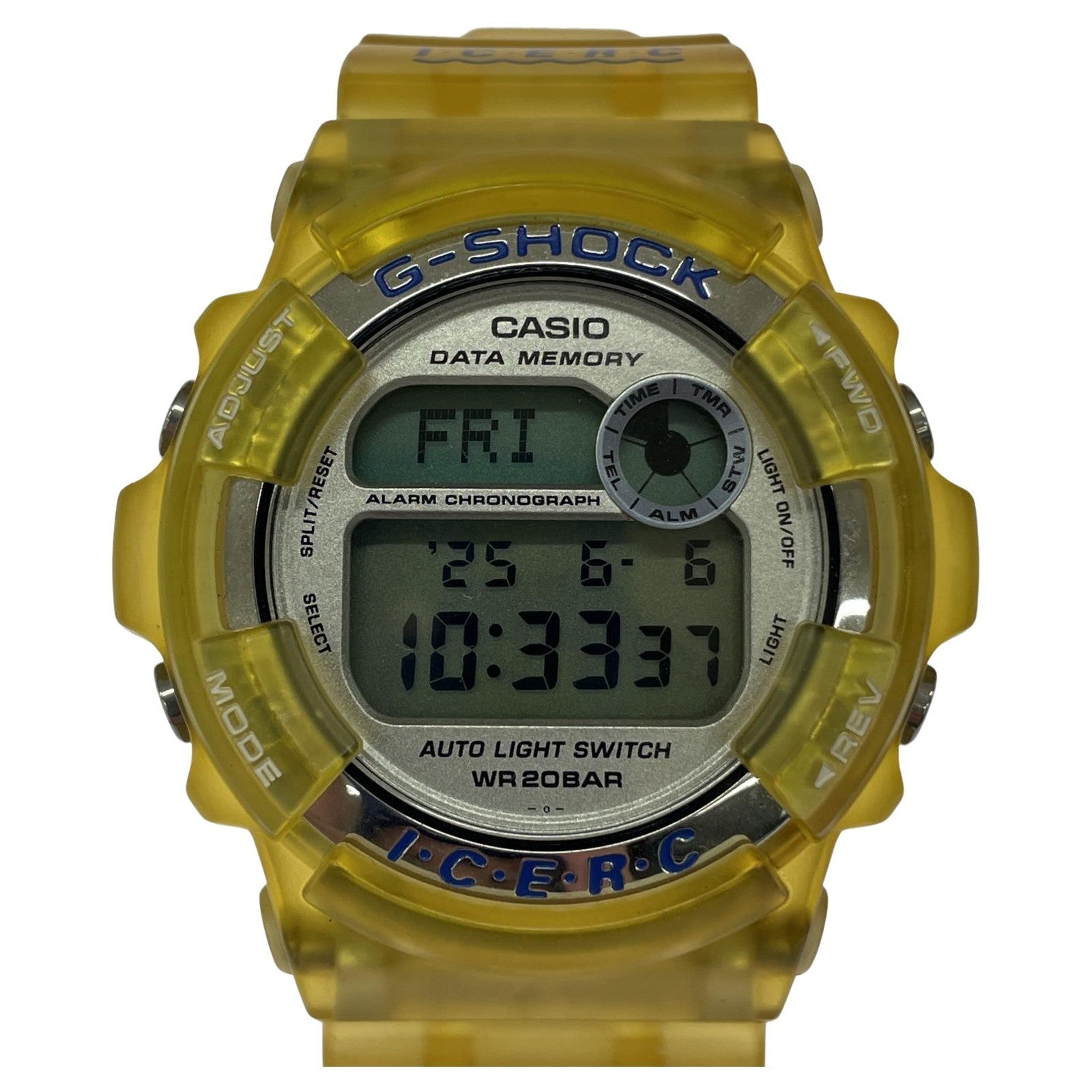 腕時計 デジタル スケルトン イルクジ 黄 DW-9200K