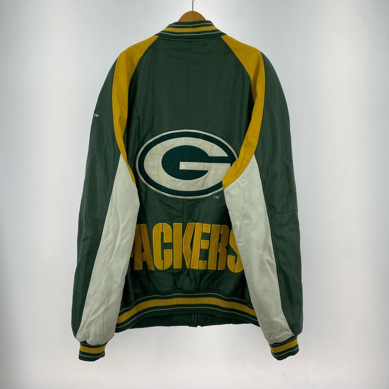 レザージャケット G-III CARL BANKS レザースタジャン (2XL) グリーン グリーン