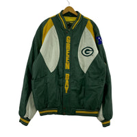 レザージャケット G-III CARL BANKS レザースタジャン (2XL) グリーン グリーン