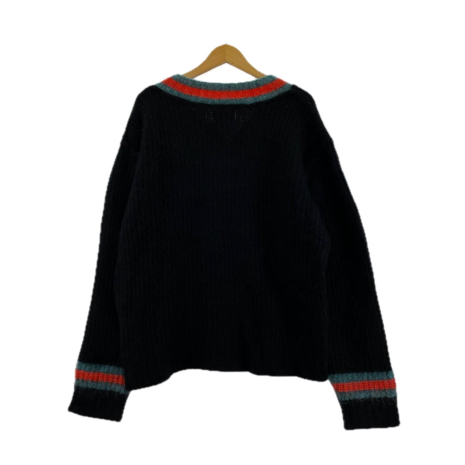 ニット STUSSY モヘア Vネックニット XL ブラック