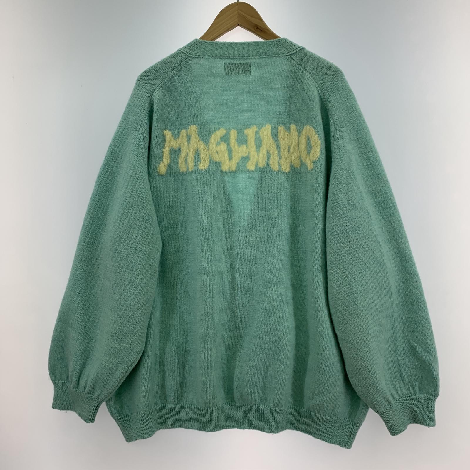 カーディガン MAGLIANO ロゴカーディガン 青