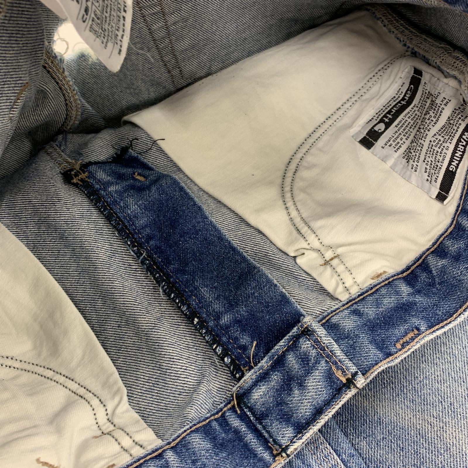 デニムパンツ ダブルニーペインターデニム W34 ブルー