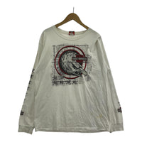 長袖Tシャツ 白 L スカル L ホワイト