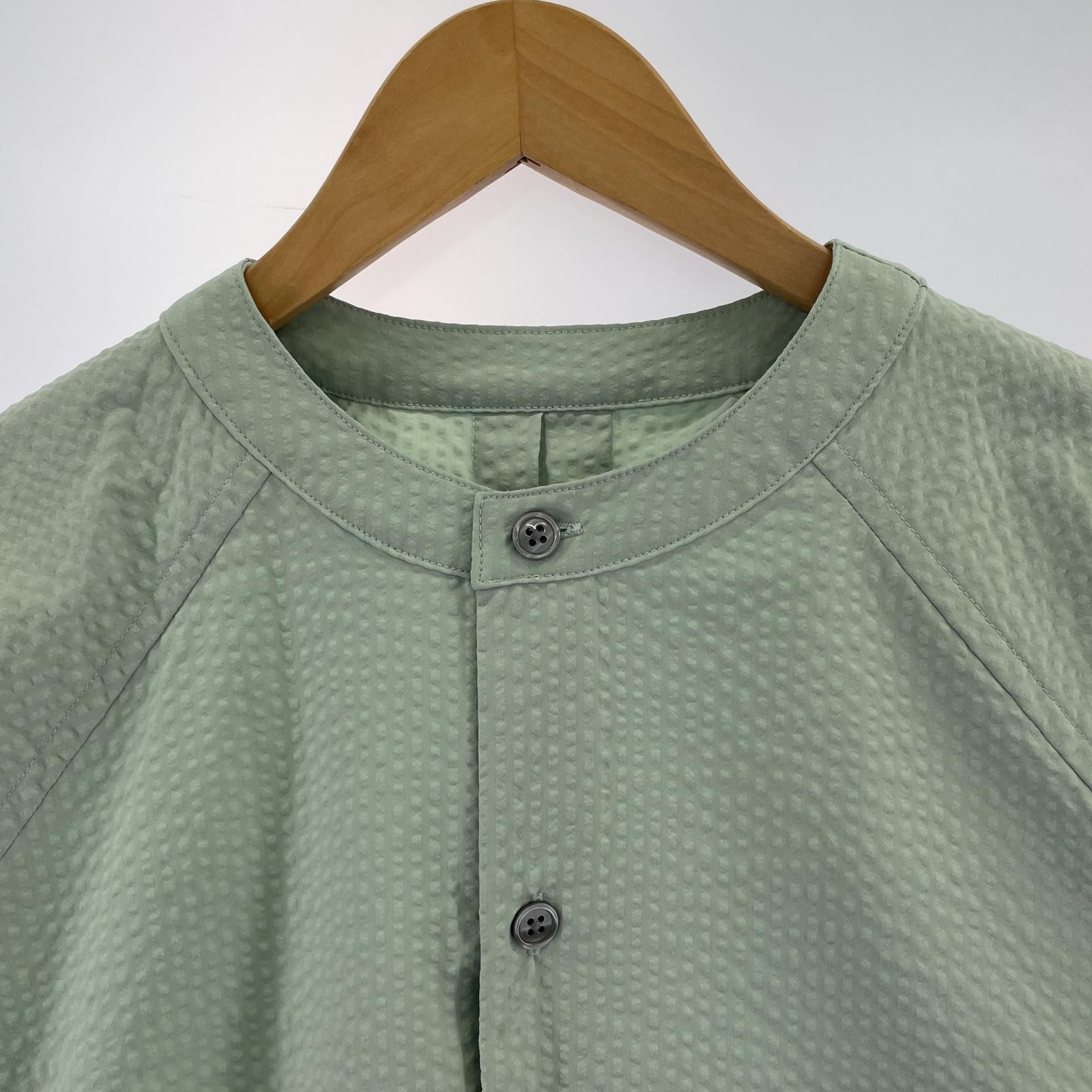 長袖シャツ W L/S Seersucker Shirts 緑 グリーン