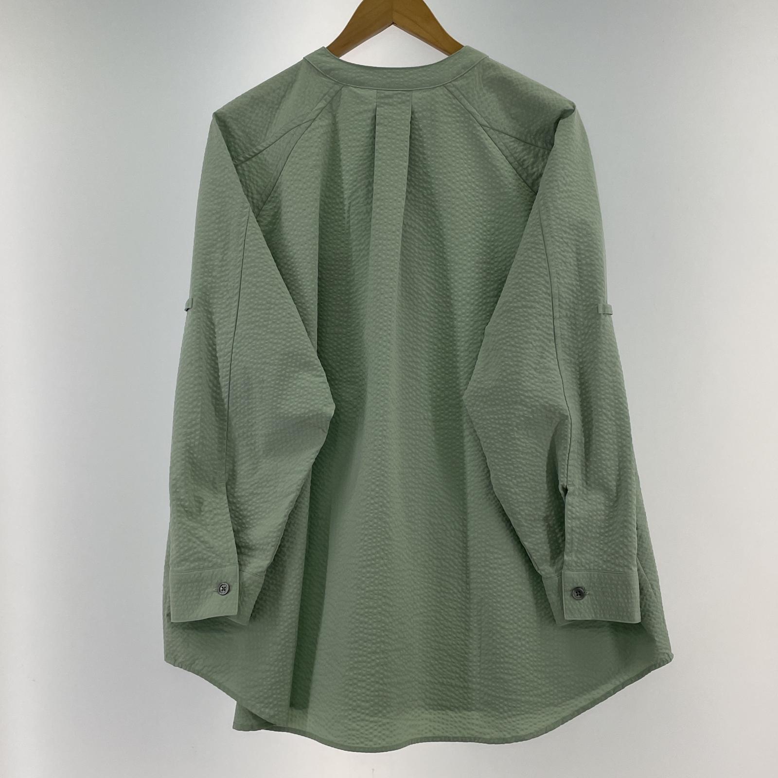 長袖シャツ W L/S Seersucker Shirts 緑 グリーン