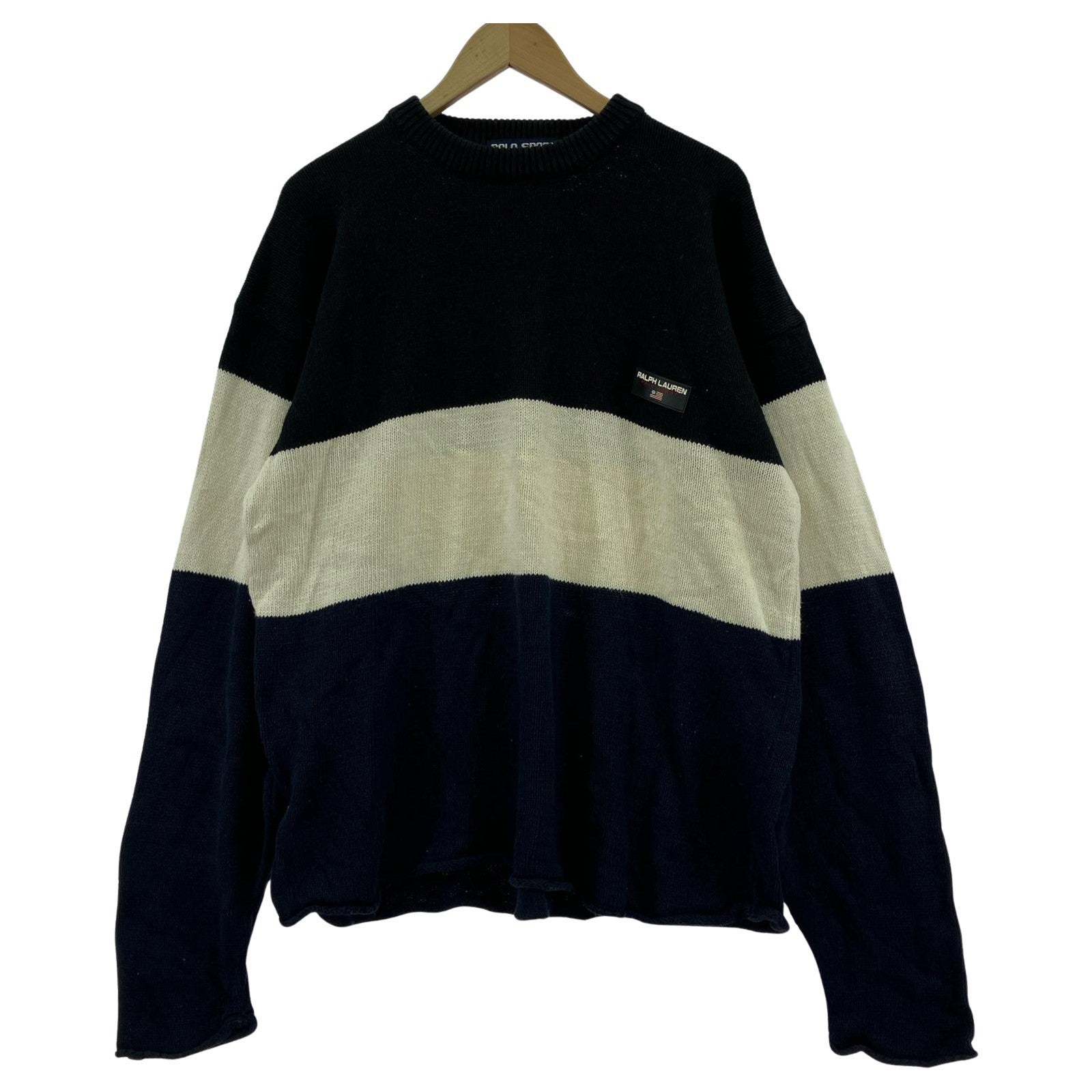 ニット POLO SPORT 白黒紺(L) L