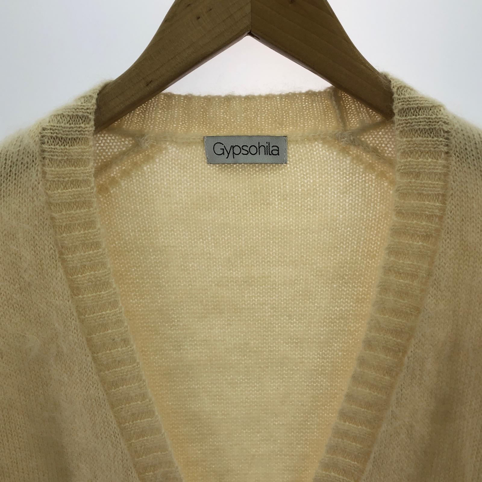 カーディガン gypsophila キッドモヘア カーデ バニラ フリー ベージュ