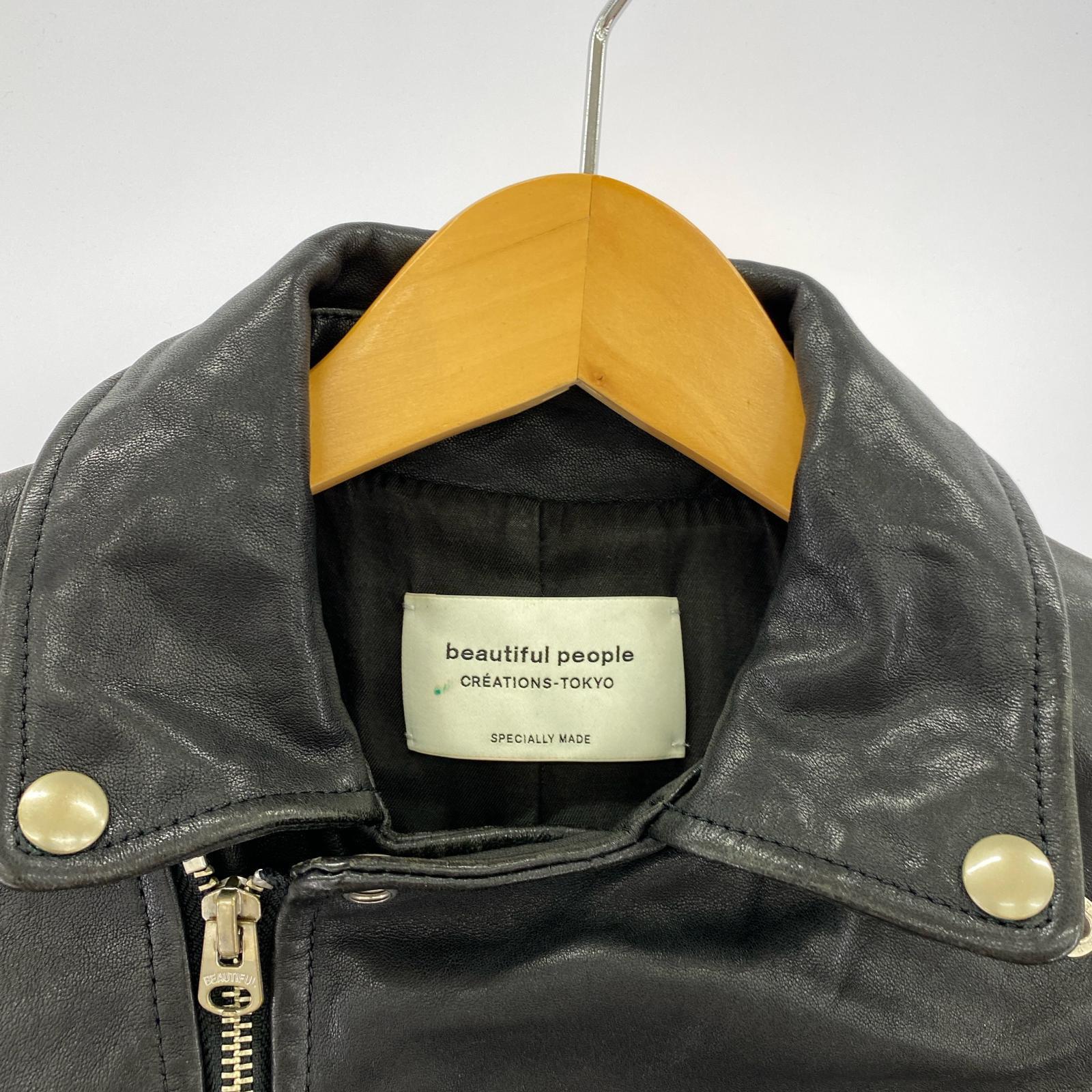 ライダースジャケット shrink leather riders jacket 140 ブラック