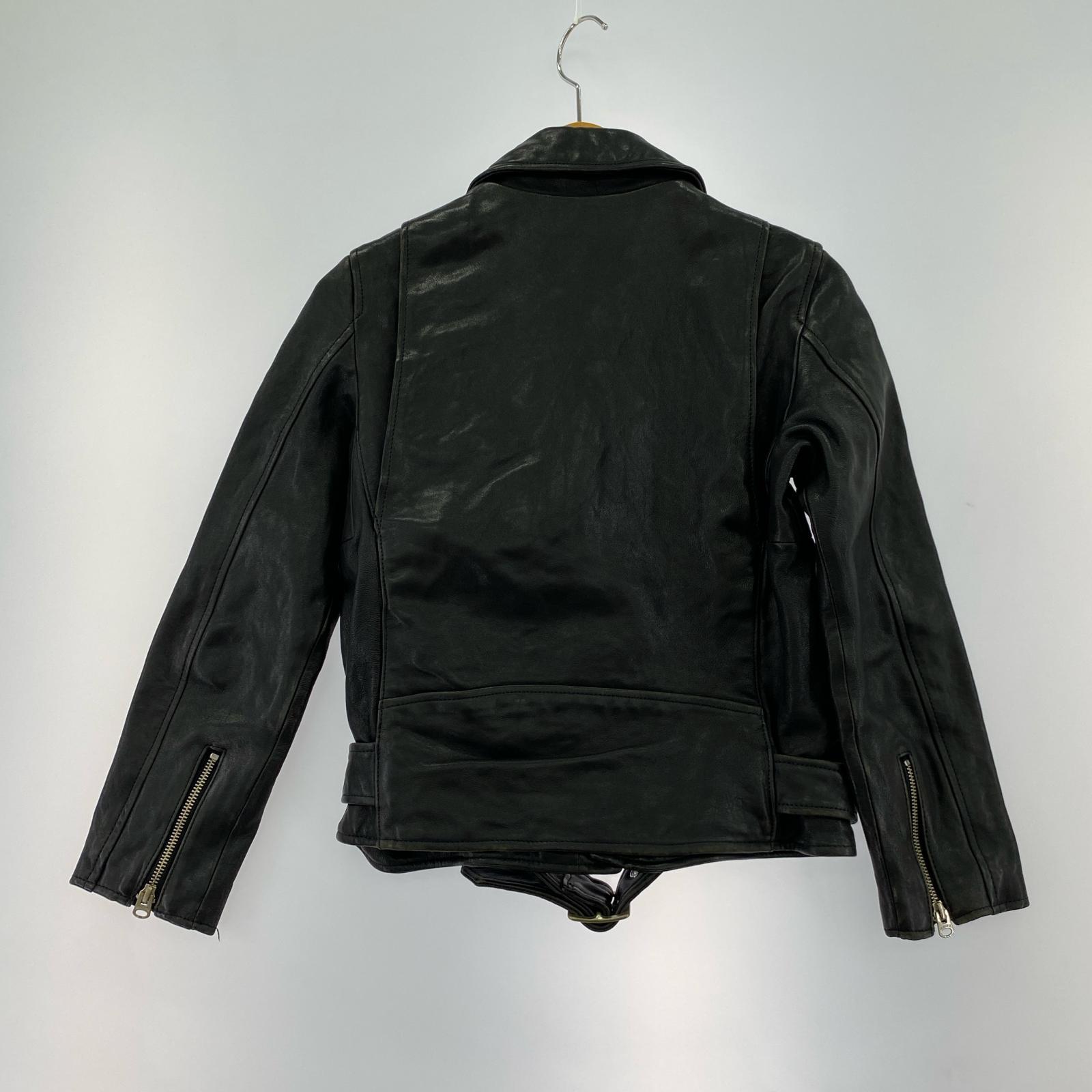 ライダースジャケット shrink leather riders jacket 140 ブラック