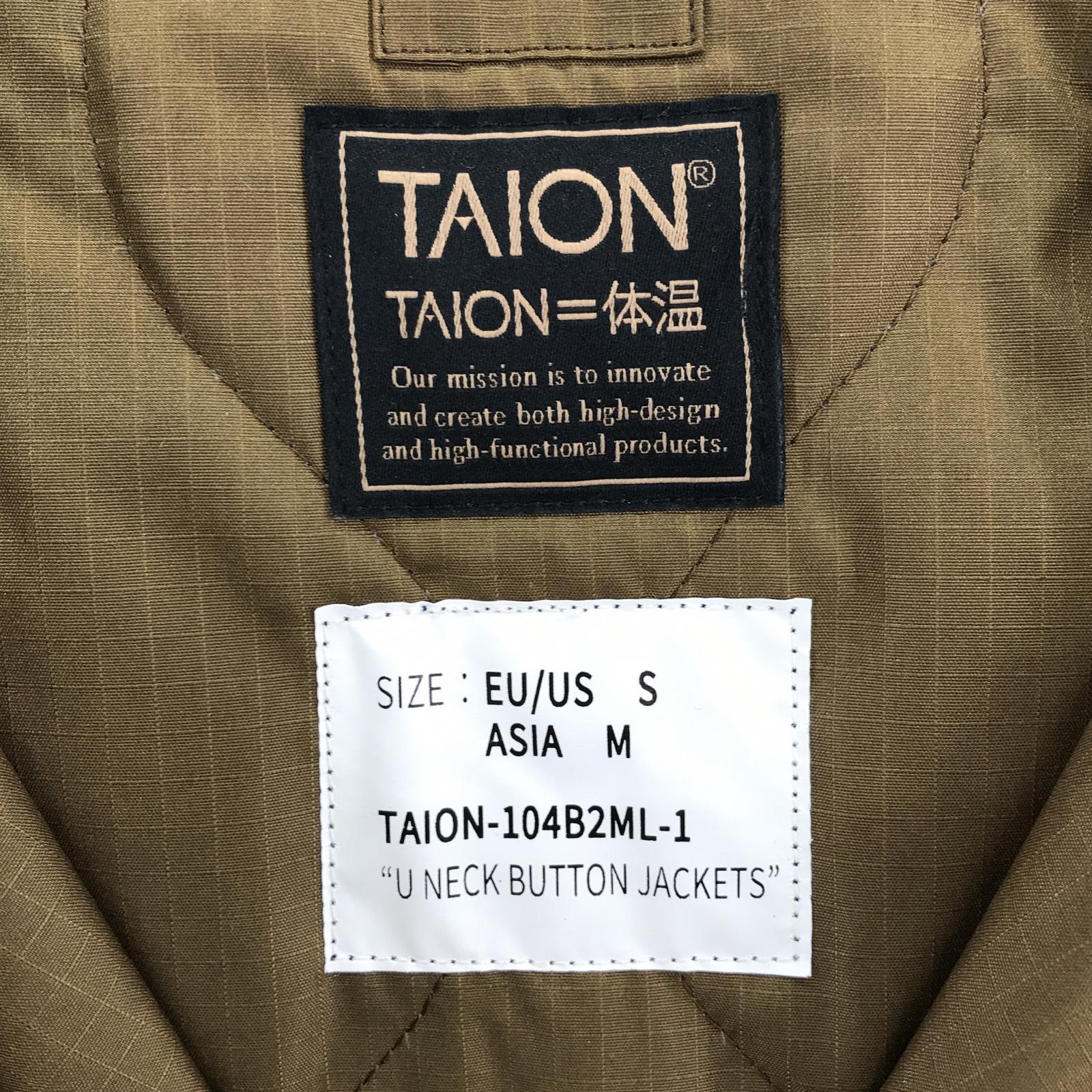 ダウンジャケット TAION 104B2ML-1 クルーネックダウンジャケット S M