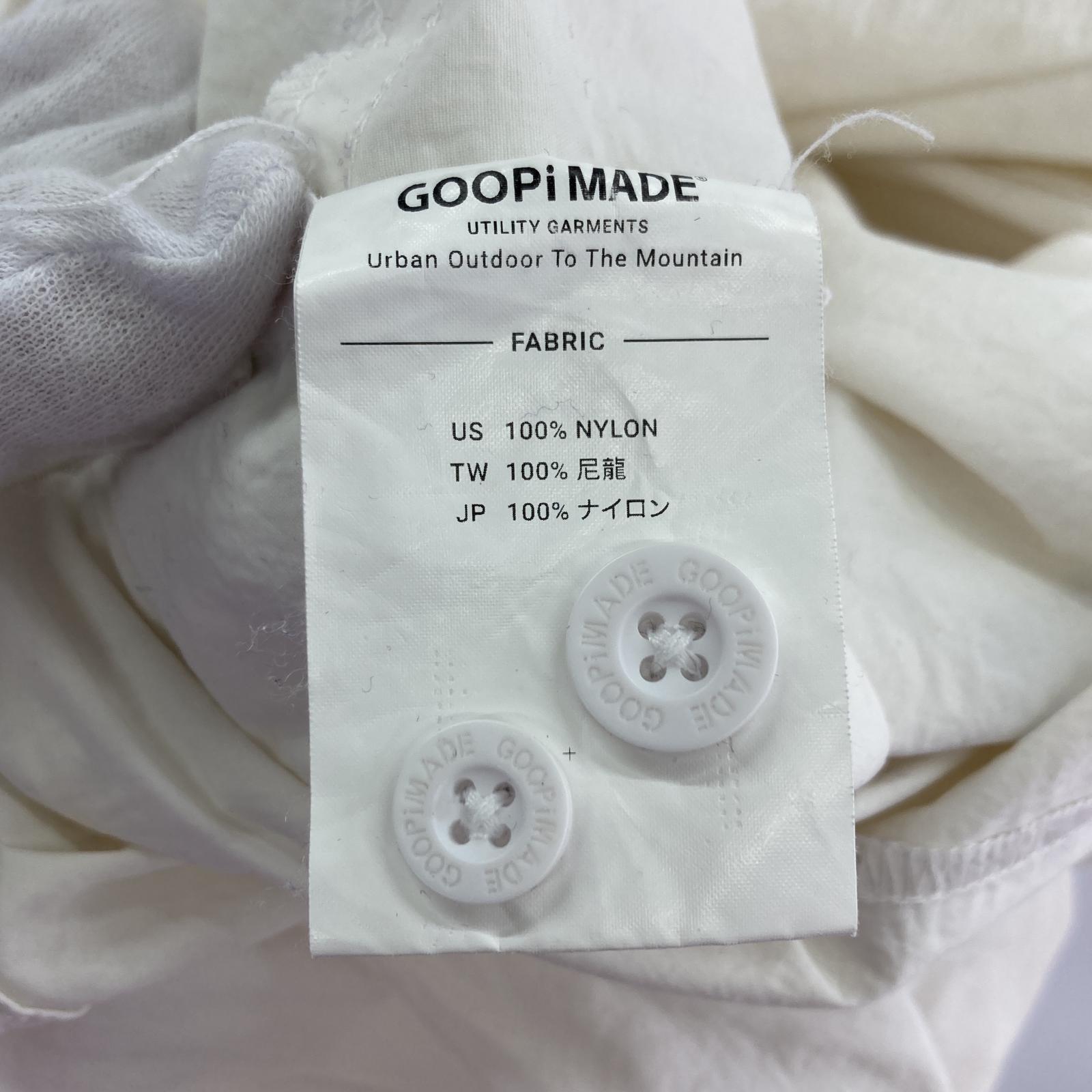 マウンテンパーカー GOOPi MADE/白/バンドカラー ホワイト