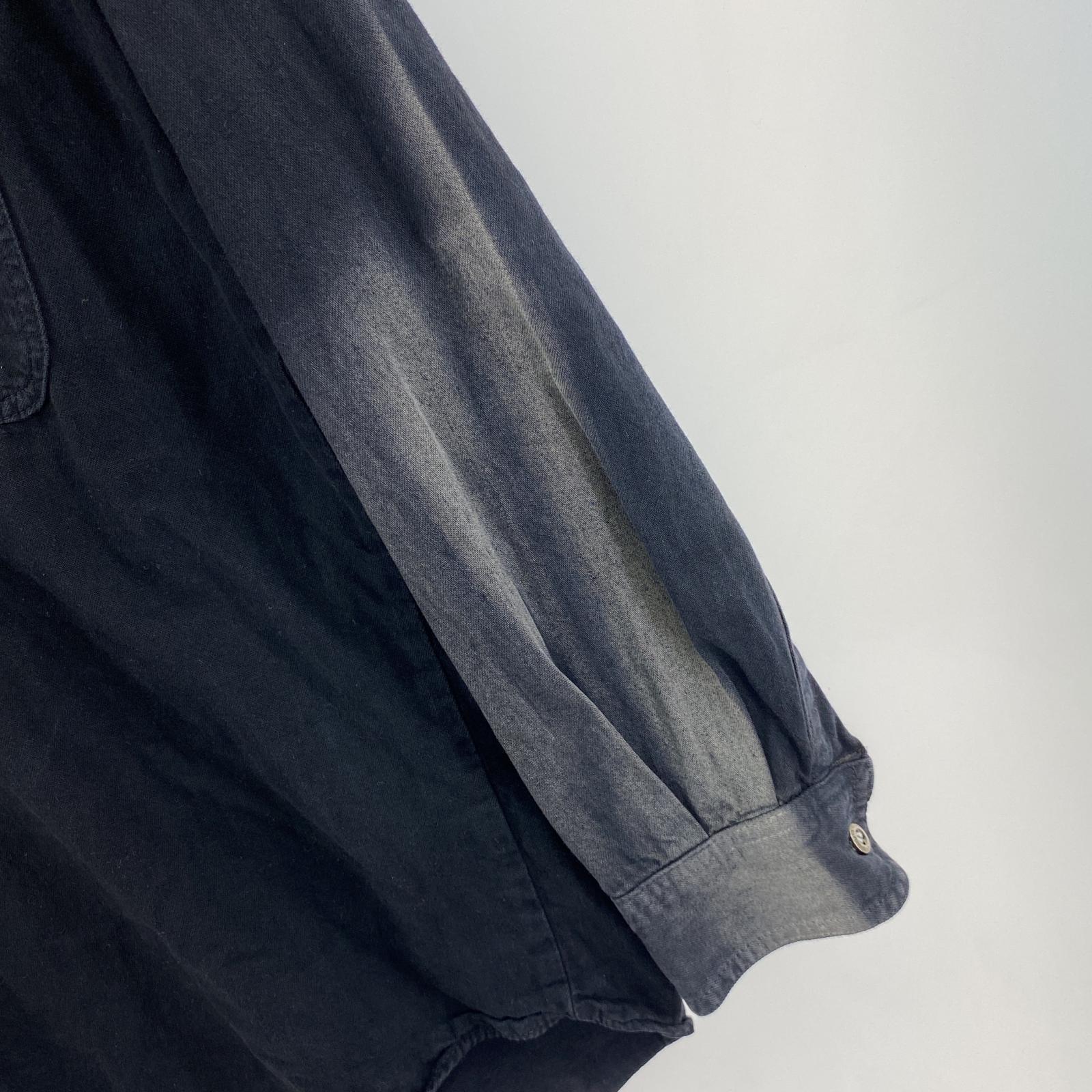 長袖シャツ JNCO スウェード切替 長袖シャツ(L) ブラック×ラスタ L ブラック