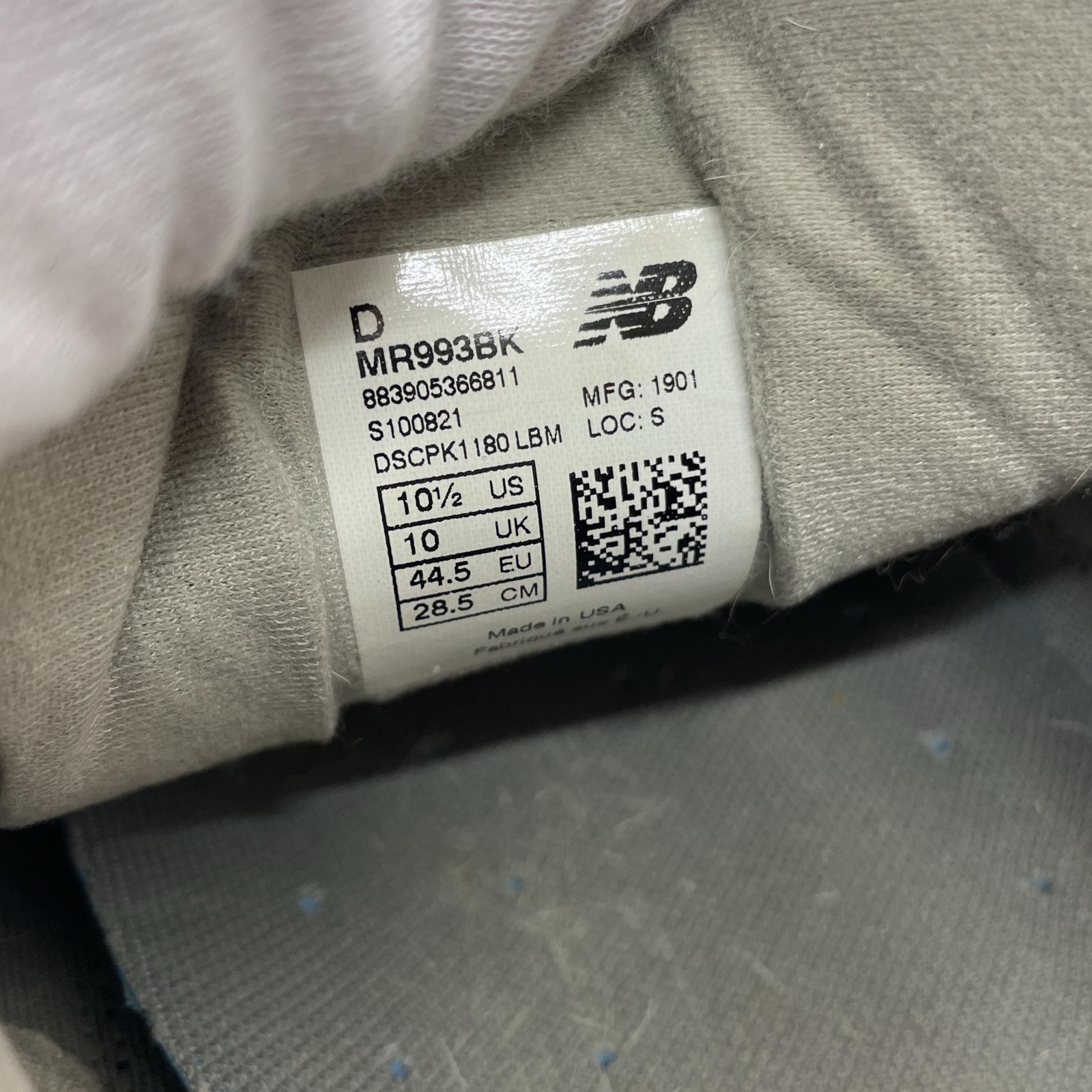 スニーカー MR993BK 28.5㎝ 28.5cm (US10 1/2 UK10 EU47)