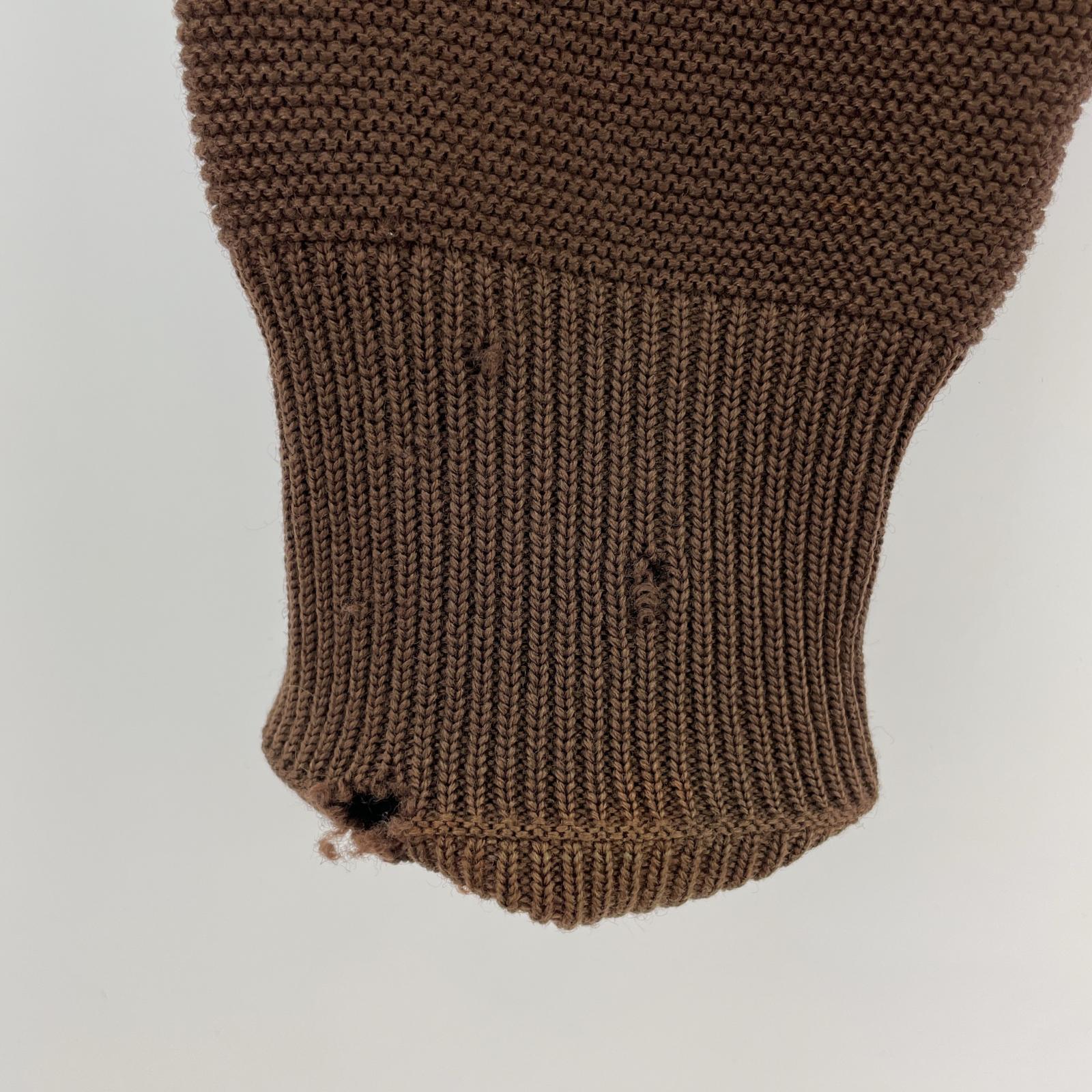 カーディガン 60-70s wool cardigan brown M M ブラウン