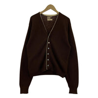 カーディガン 60-70s wool cardigan brown M M ブラウン
