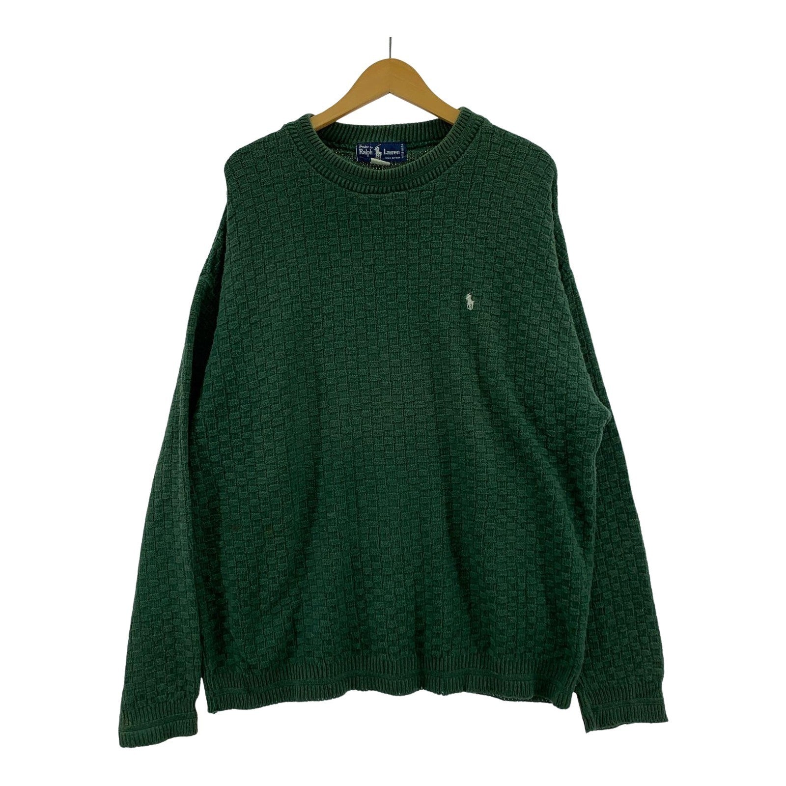 ニット 80s cotton knit green L L グリーン