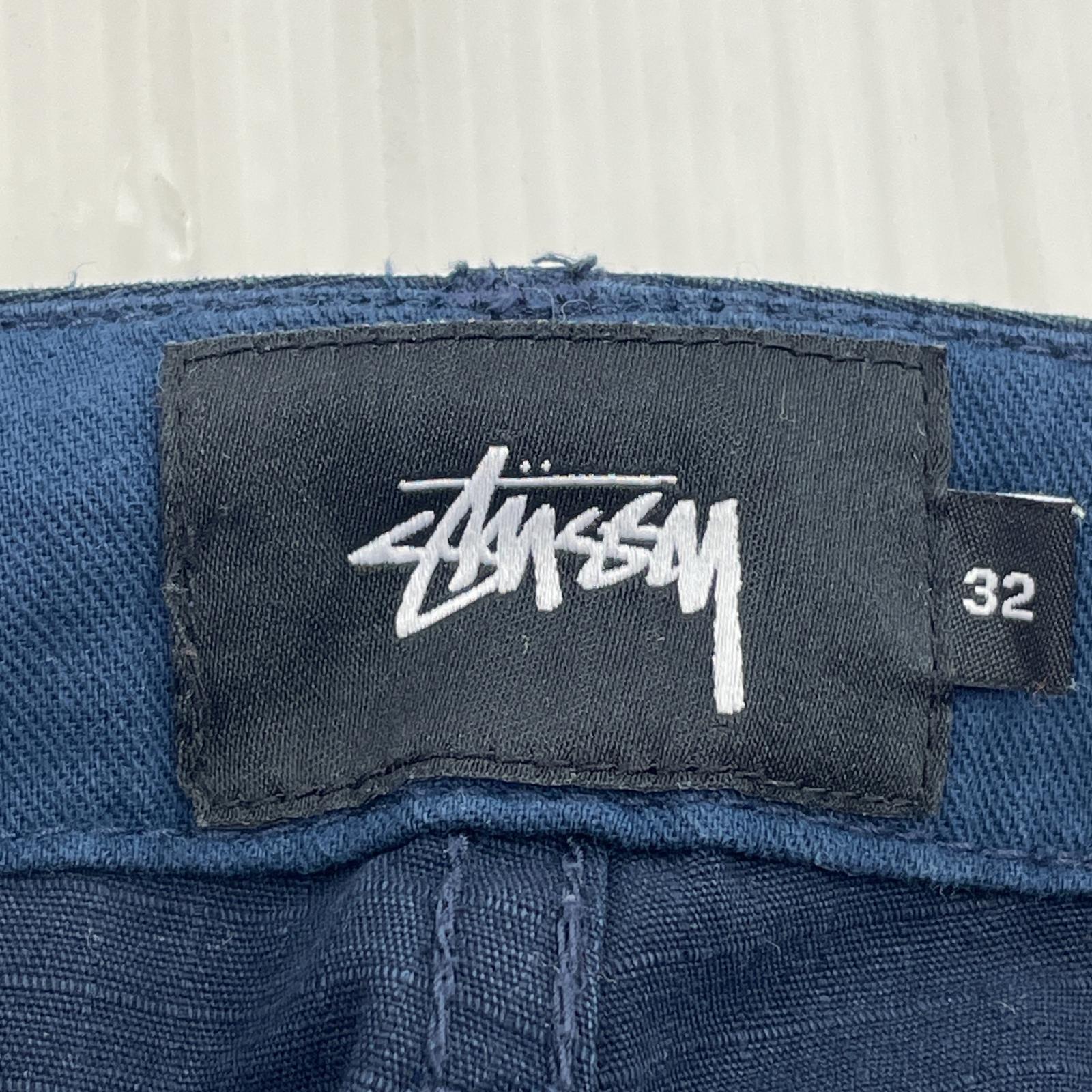 その他ボトムス STUSSY リップストップ カーゴパンツ 紺 32 ネイビー