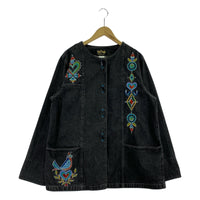 ジャケット Bob Mackie 刺繍ジャケット L ブラック