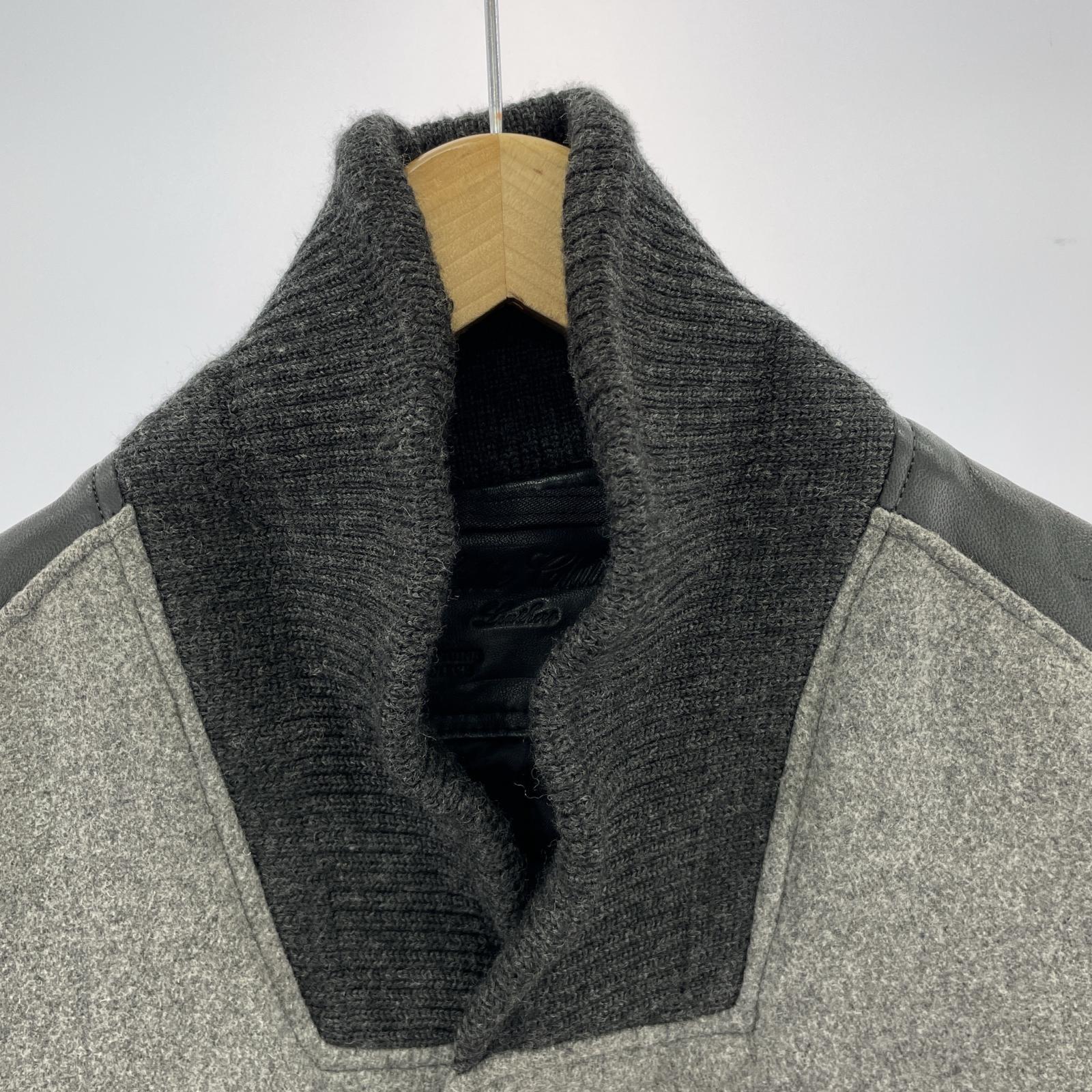 ブルゾン SABLE CLUTCH 袖レザー ショールカラー スタジャン