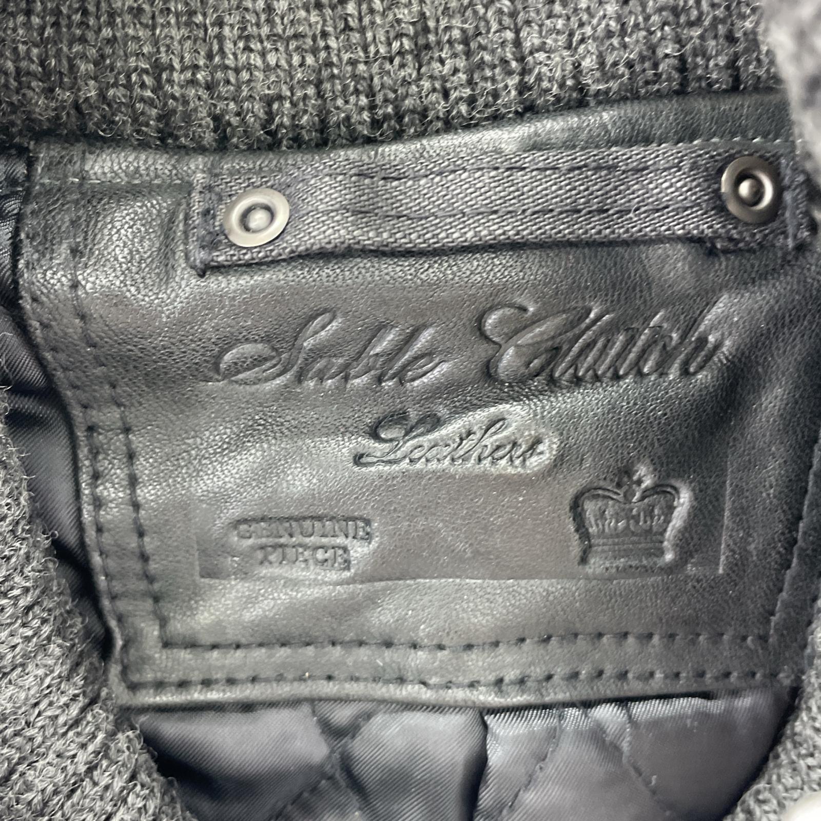 ブルゾン SABLE CLUTCH 袖レザー ショールカラー スタジャン