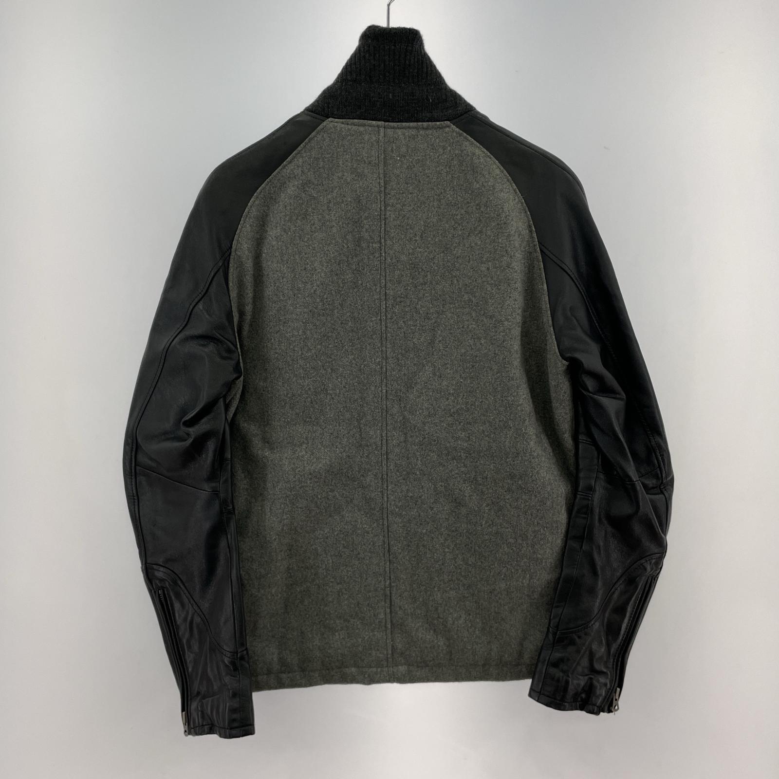 ブルゾン SABLE CLUTCH 袖レザー ショールカラー スタジャン