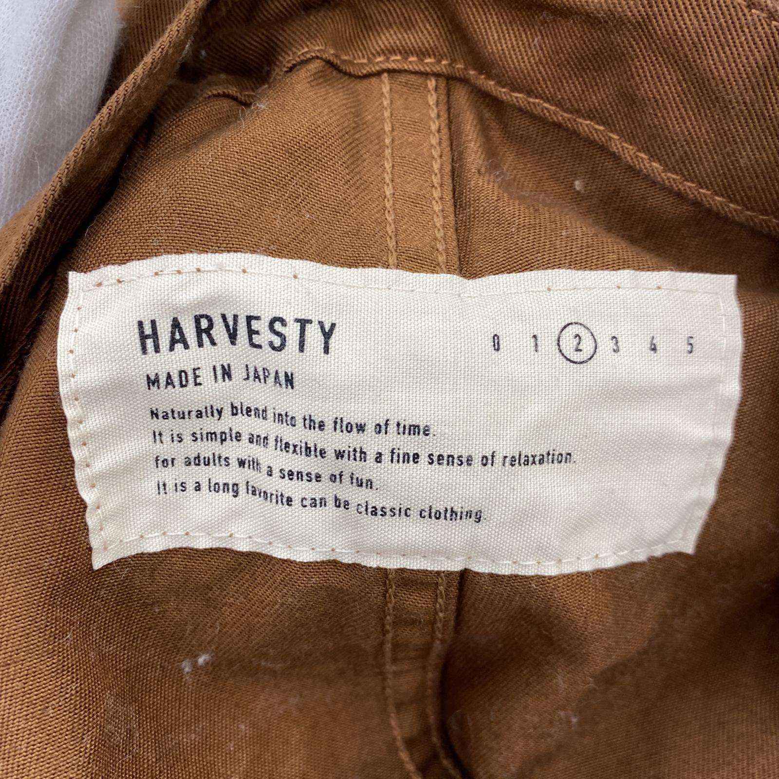 サロペット HARVESTY チノオーバーオール 茶 ブラウン
