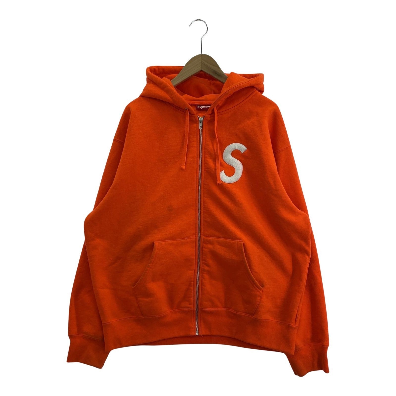 パーカー 24SS S Logo Zip Up Hooded Sweatshirt L オレンジ