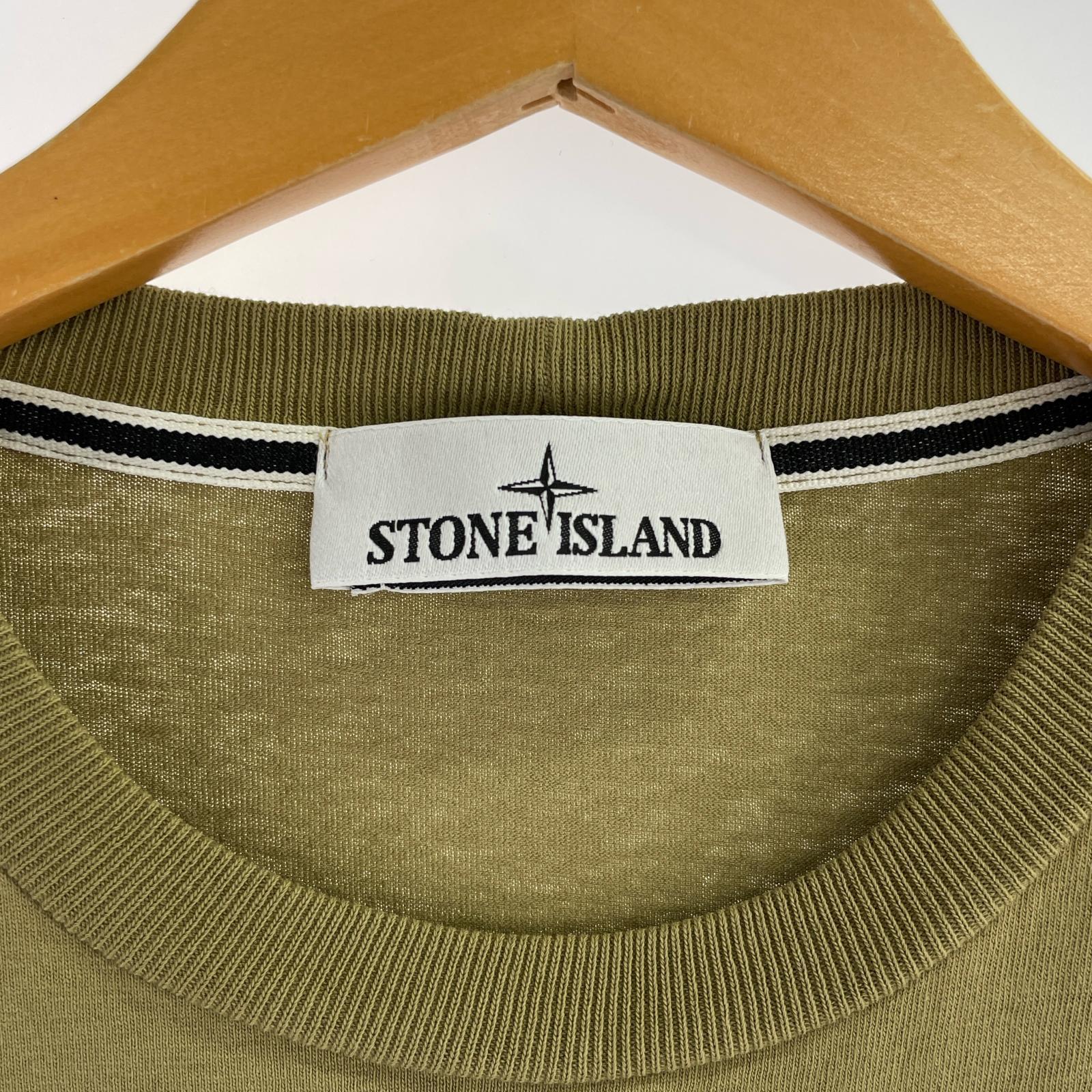半袖Tシャツ Stitch Three logo embroidery カーキ (S) フリー