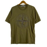 半袖Tシャツ Stitch Three logo embroidery カーキ (S) フリー