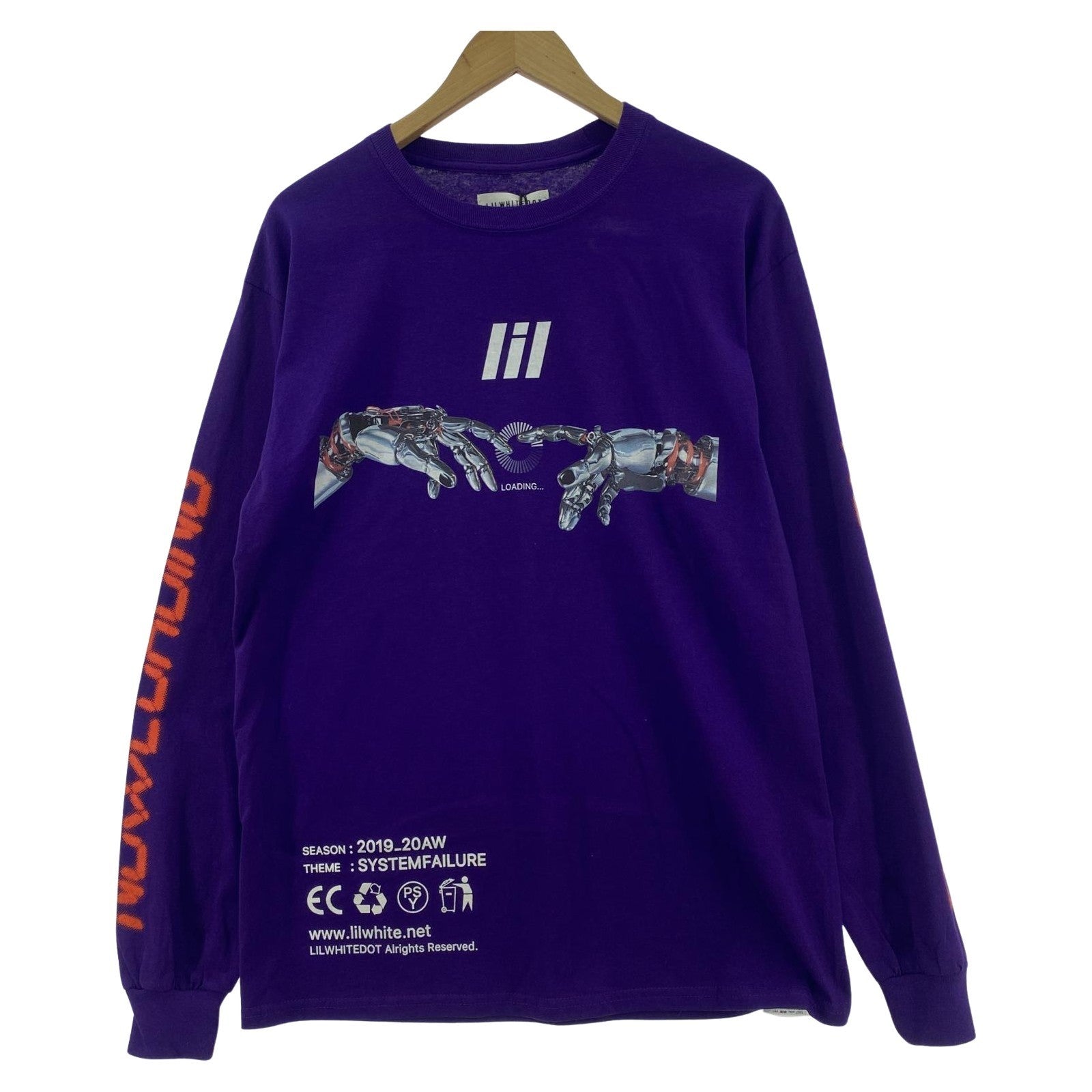 長袖Tシャツ LILWHITEDOT (M) M パープル