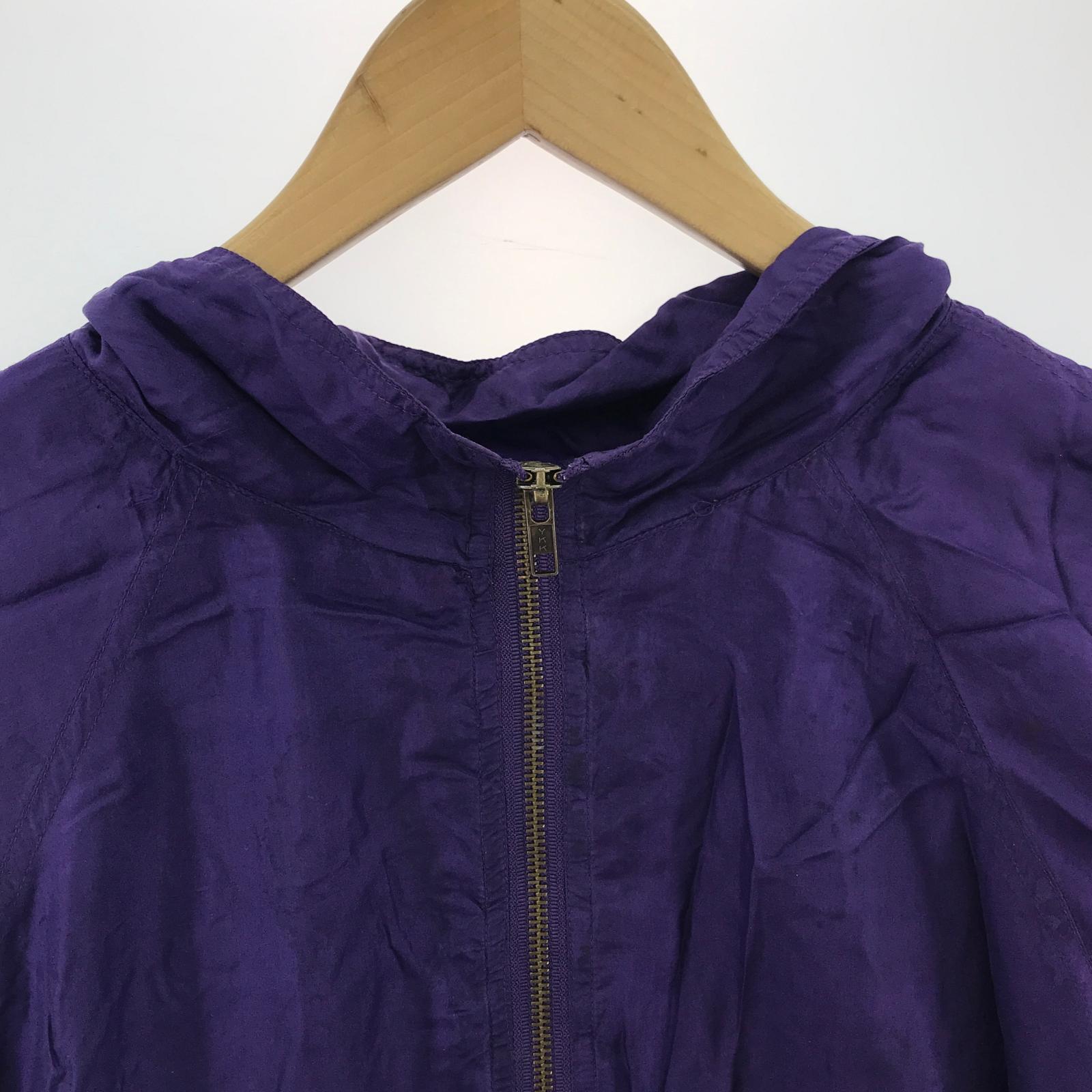 ジャケット EVR SILK/NYLON ZIP UP JACKET PURPLE L パープル