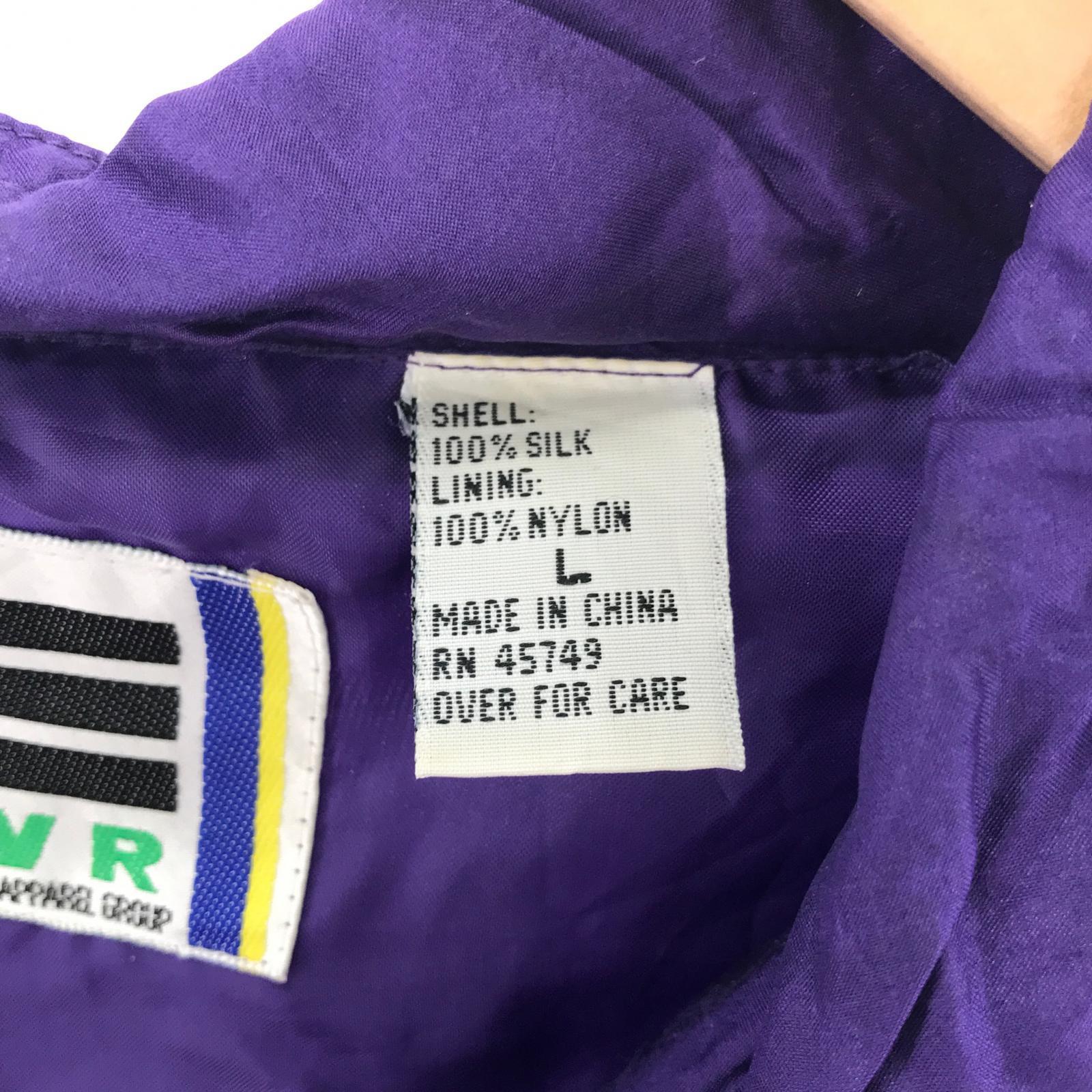 ジャケット EVR SILK/NYLON ZIP UP JACKET PURPLE L パープル