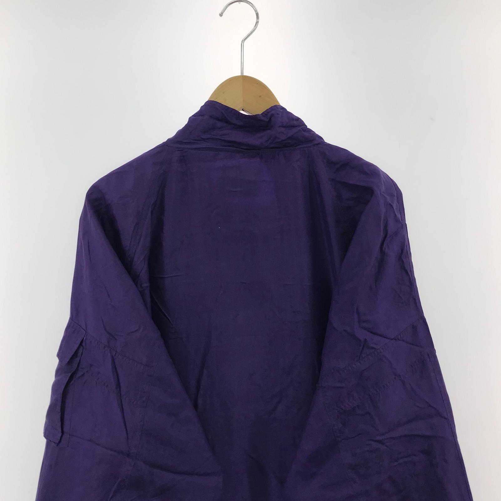 ジャケット EVR SILK/NYLON ZIP UP JACKET PURPLE L パープル