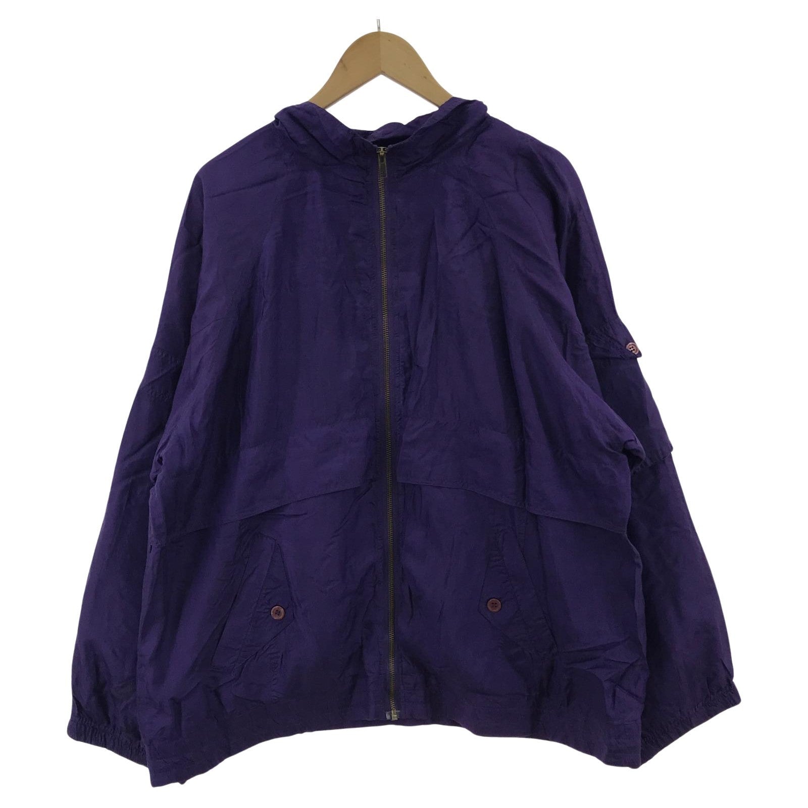 ジャケット EVR SILK/NYLON ZIP UP JACKET PURPLE L パープル