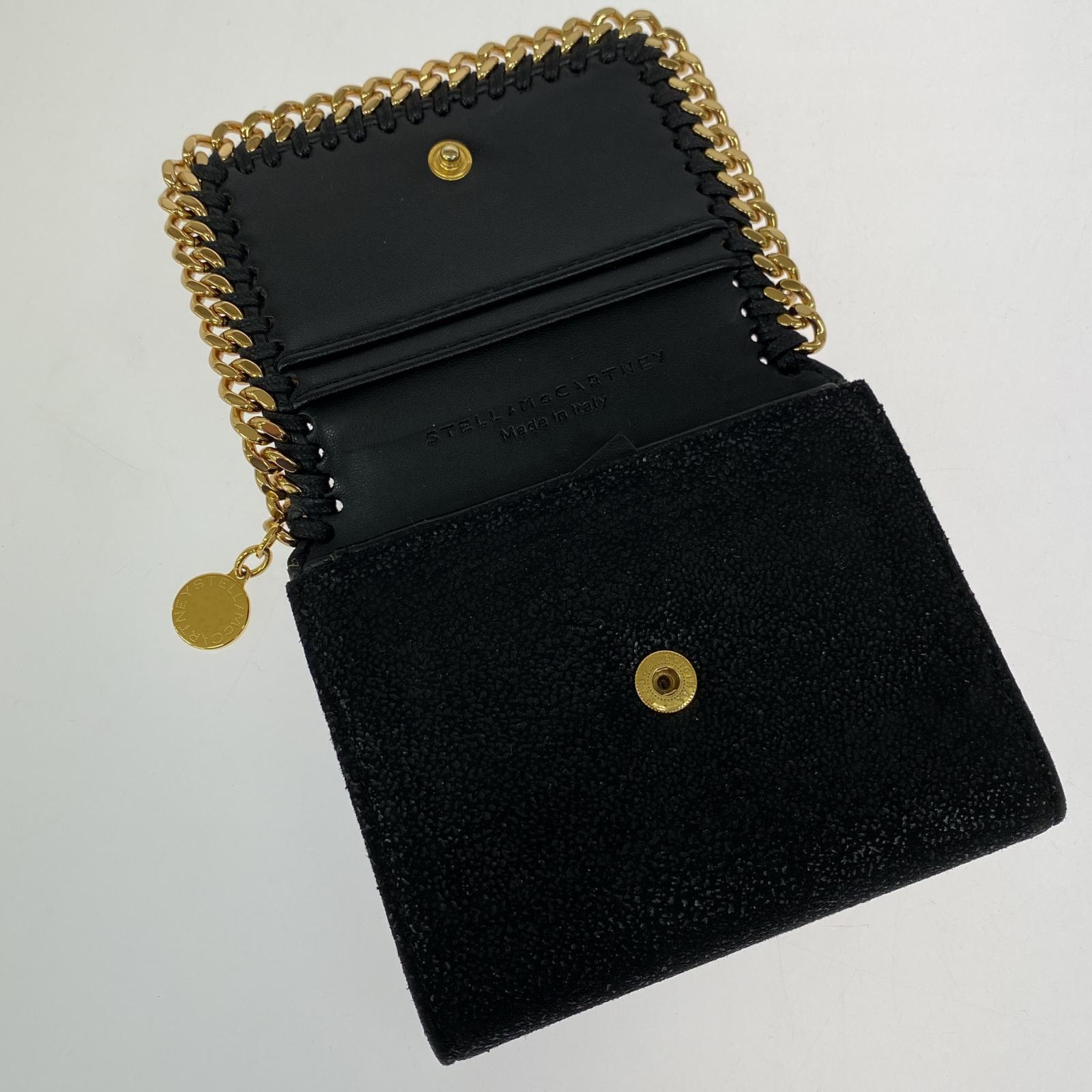 コンパクトウォレット 3つ折り財布 スウェード BLK ブラック