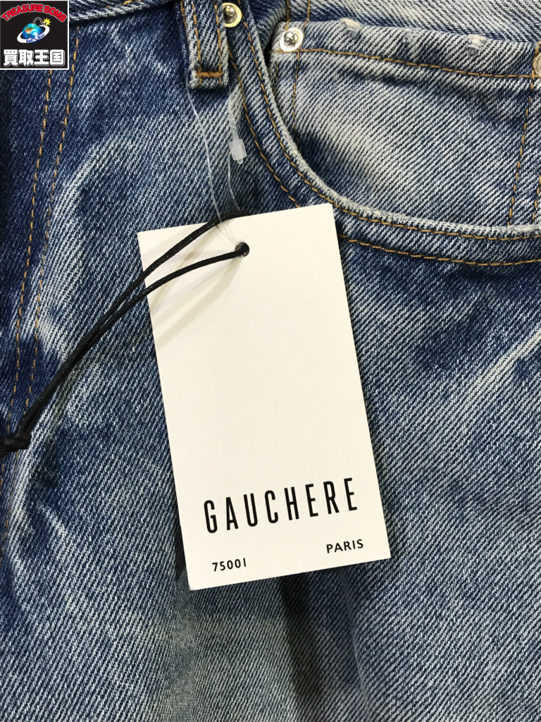 デニムパンツ GAUCHERE 24SS side zip jeans W34