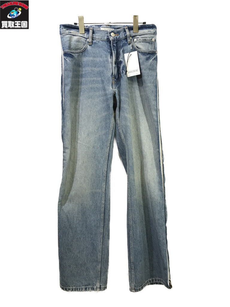 デニムパンツ GAUCHERE 24SS side zip jeans W34