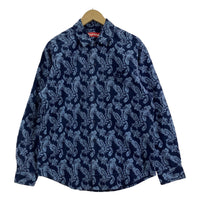 長袖シャツ 2024AW PAISLEY FLANNEL SHIRT NAVY S S ブルー