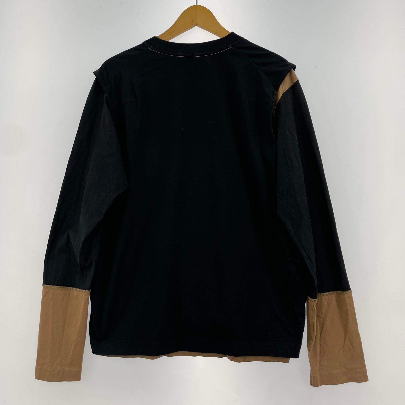 半袖Tシャツ 21A03 21AW Layered 2tone (2) 黒茶 ブラック