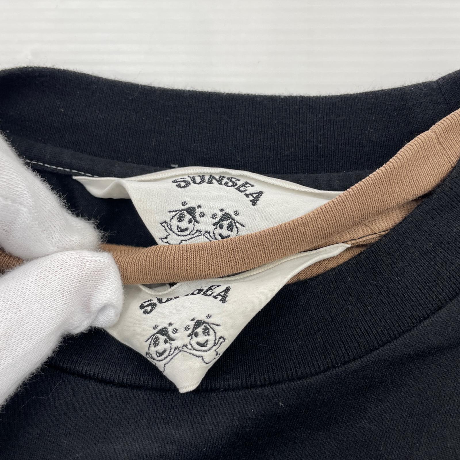 半袖Tシャツ 21A03 21AW Layered 2tone (2) 黒茶 ブラック
