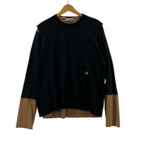 半袖Tシャツ 21A03 21AW Layered 2tone (2) 黒茶 ブラック