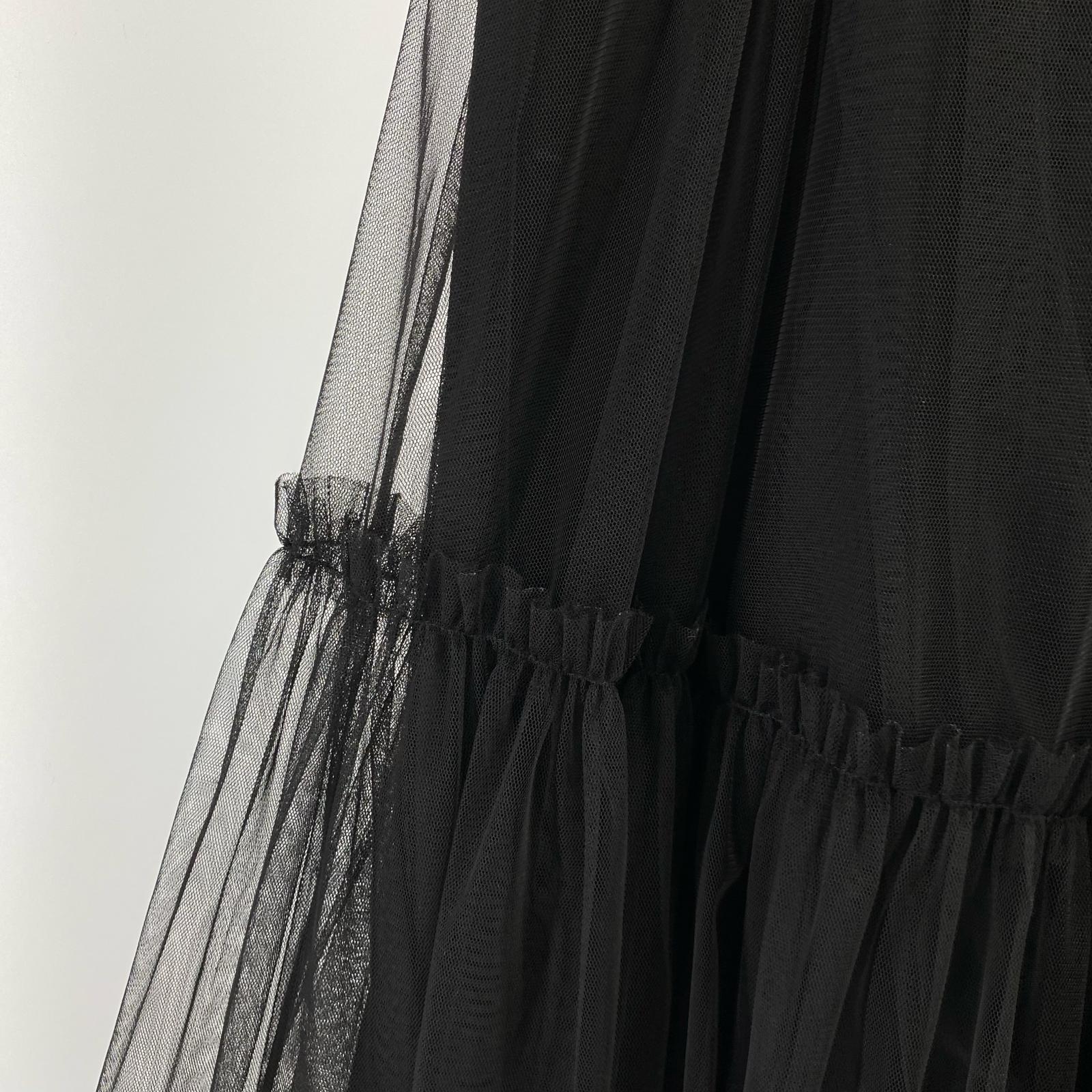 ロングスカート 黒 (F) ブラック