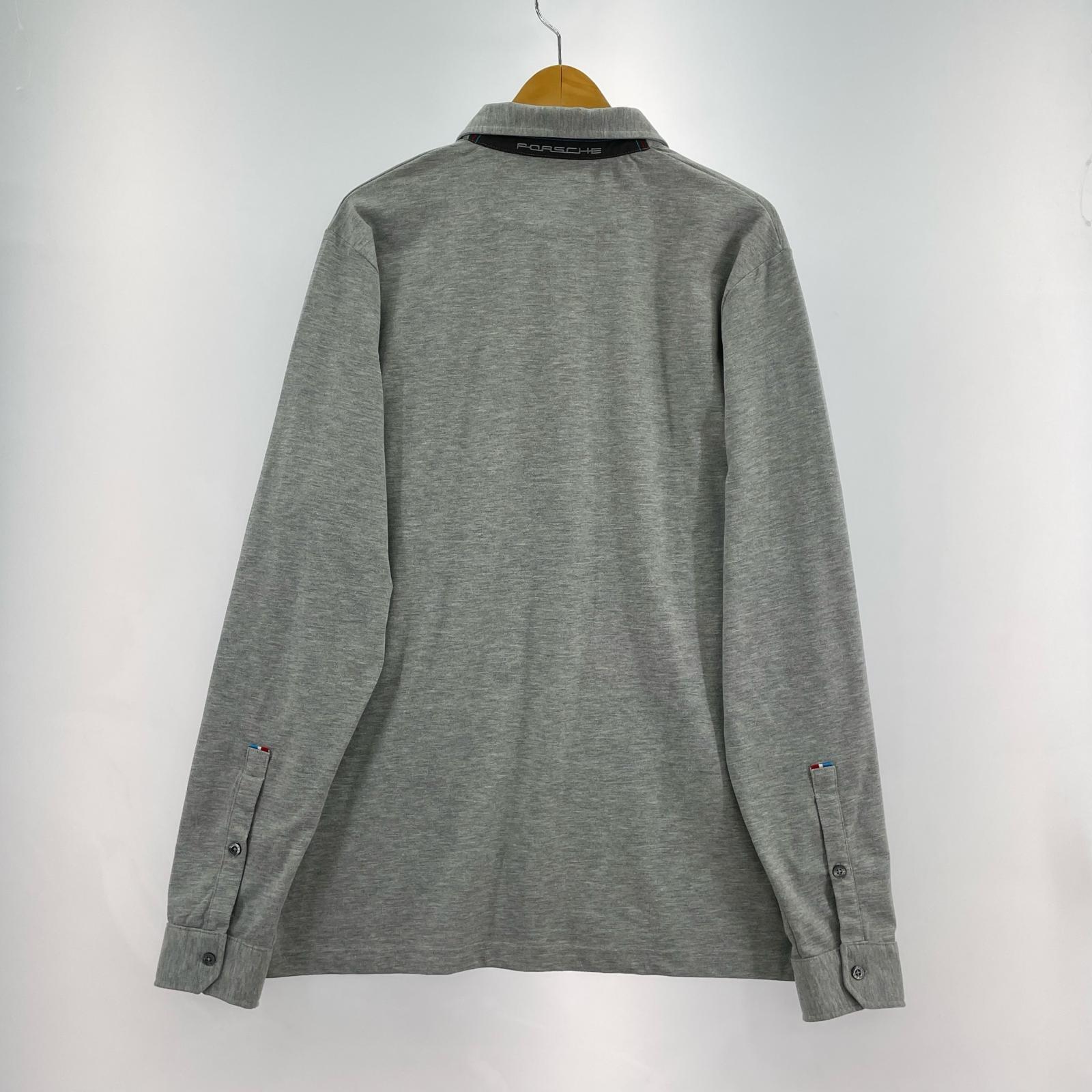 ポロシャツ PORCHE L/S グレー グレー