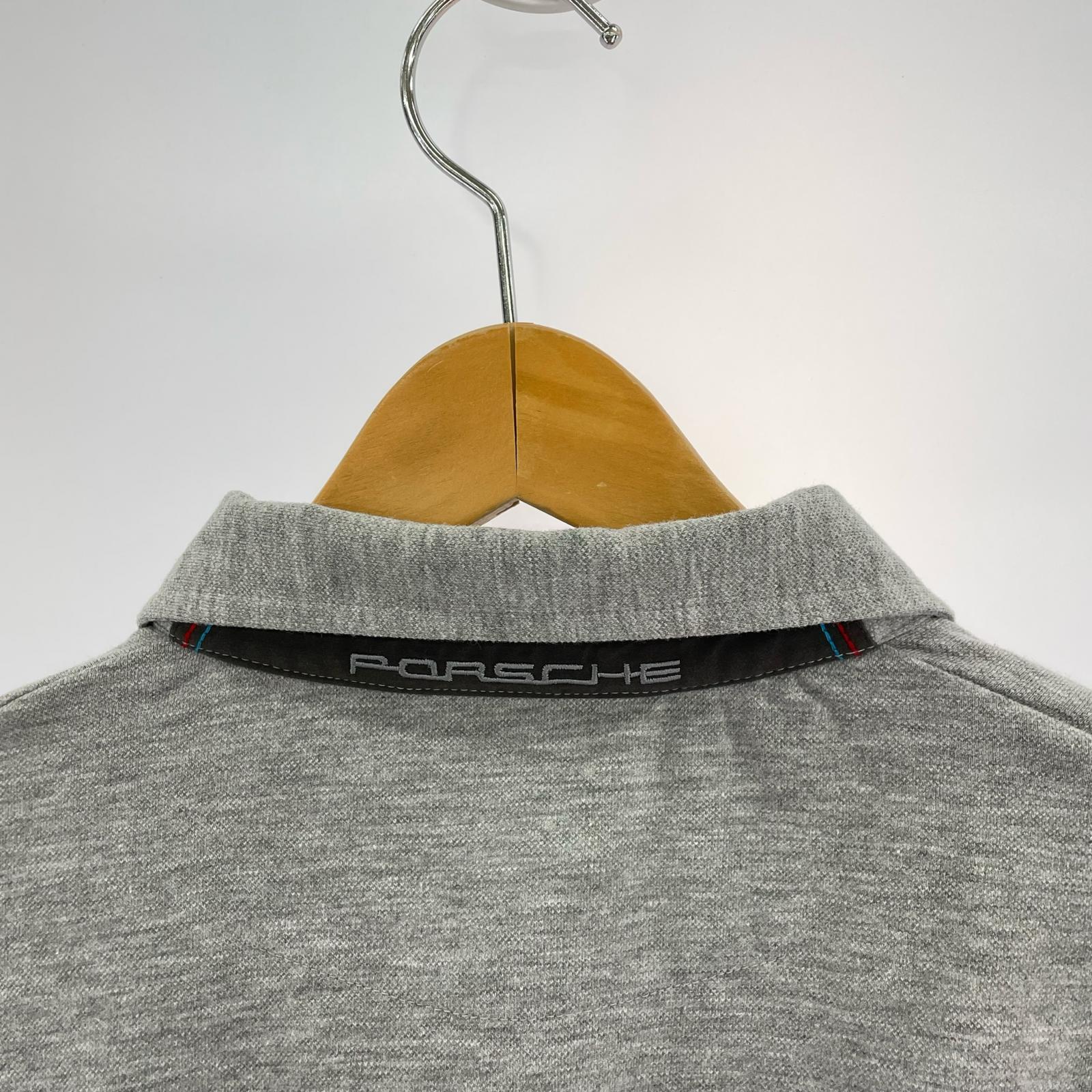 ポロシャツ PORCHE L/S グレー グレー