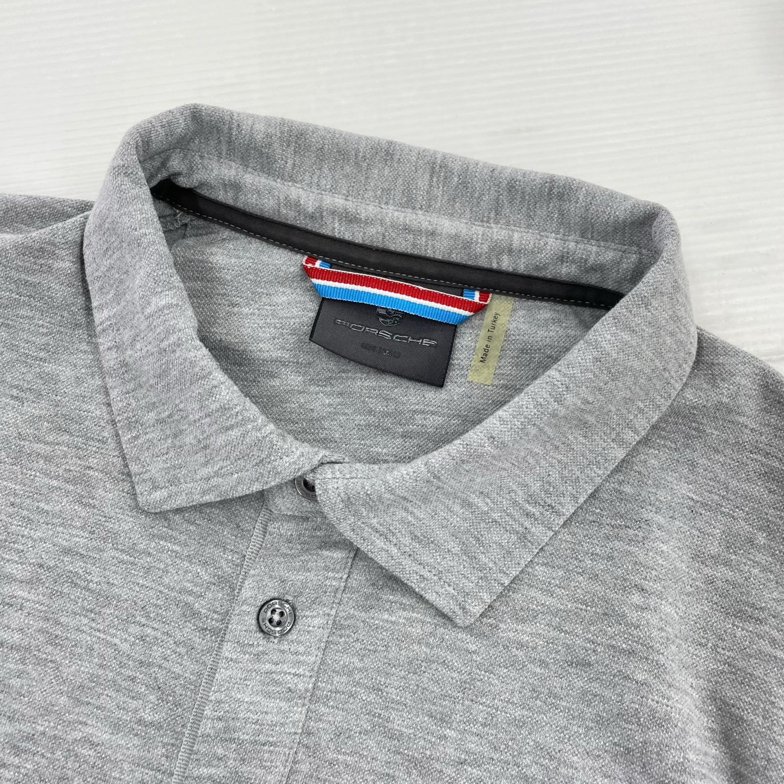 ポロシャツ PORCHE L/S グレー グレー
