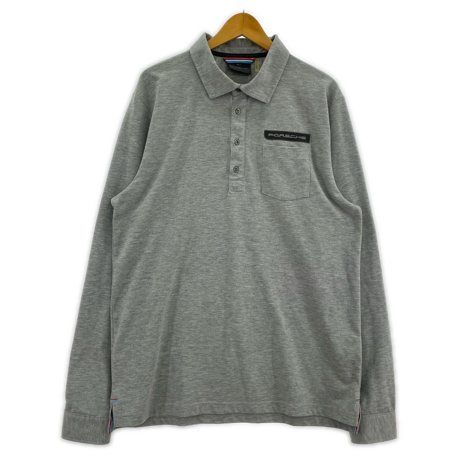 ポロシャツ PORCHE L/S グレー グレー